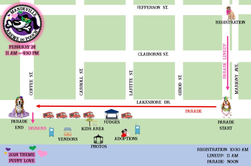 map of parade route